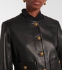 Andrea cropped leather jacket