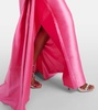 Strapless satin twill gown