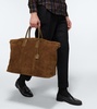 Giant suede duffel bag