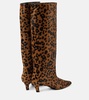 Wide Shaft calf hair knee-high boots