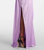 Draped halterneck jersey gown