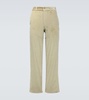 High-rise corduroy straight pants