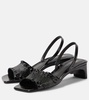 The Gathered Scoop-Heel leather sandals