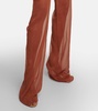 Mid-rise wide-leg silk pants