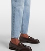 Mid-rise straight jeans