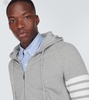 Zipped 4-Bar hooded sweatshirt