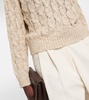 sequin-embellished cable-knit sweater