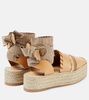 Leather platform espadrilles