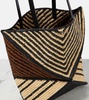 Paula's Ibiza Puzzle Fold Medium raffia tote bag