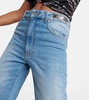 Embellished high-rise bootcut jeans