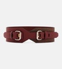 Paisley leather belt