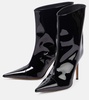 Patent leather ankle boots