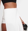 Side-slit jersey maxi skirt