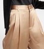 Flavie charmeuse wide-leg pants