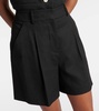 Noemi high-rise linen-blend shorts