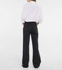 Carlon mid-rise cotton and linen pants