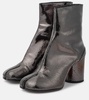 Tabi mirrored leather ankle boots