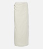 Iris asymmetric linen midi skirt