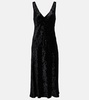 Velvet slip dress