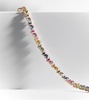 Fireworks 18kt yellow gold bracelet with diamonds and sapphires