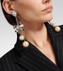 Bow-embellished clip-on earrings