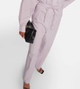 High-rise straight cotton-blend pants