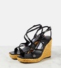 Ayla 110 leather espadrille wedges