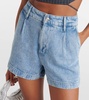 High-rise pleated shorts