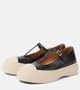 Leather platform Mary Jane flats