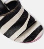 Les Doubles Mules zebra-print calf hair mules