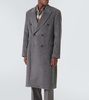 Whale mohair and wool-blend coat