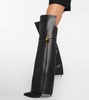 Shark Lock leather over-the-knee boots