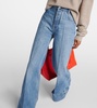 Mid-rise wide-leg jeans