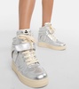 Ellyn metallic leather high-top sneakers