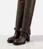 Leather over-the-knee boots