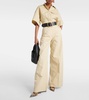 Gebe low-rise cotton wide-leg pants