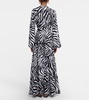 Tina zebra-print maxi skirt