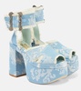 Olde London jacquard platform sandals