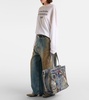 Trompe l'oeil denim tote bag