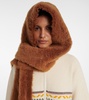 Hooded shearling scarf