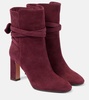 Very Bow Tie 85 suede ankle boots