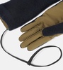 Shearling-trimmed technical gloves