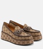 Horsebit GG Canvas platform loafers