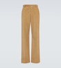 Cotton corduroy straight pants