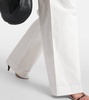 Liza high-rise cotton wide-leg pants