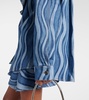 Sunray ruffled denim shirt