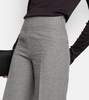 Wide-leg wool-blend pants