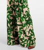 Printed high-rise wide-leg pants