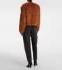 Faustine cropped faux-shearling jacket