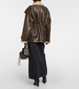 Jordan shearling-lined leather coat